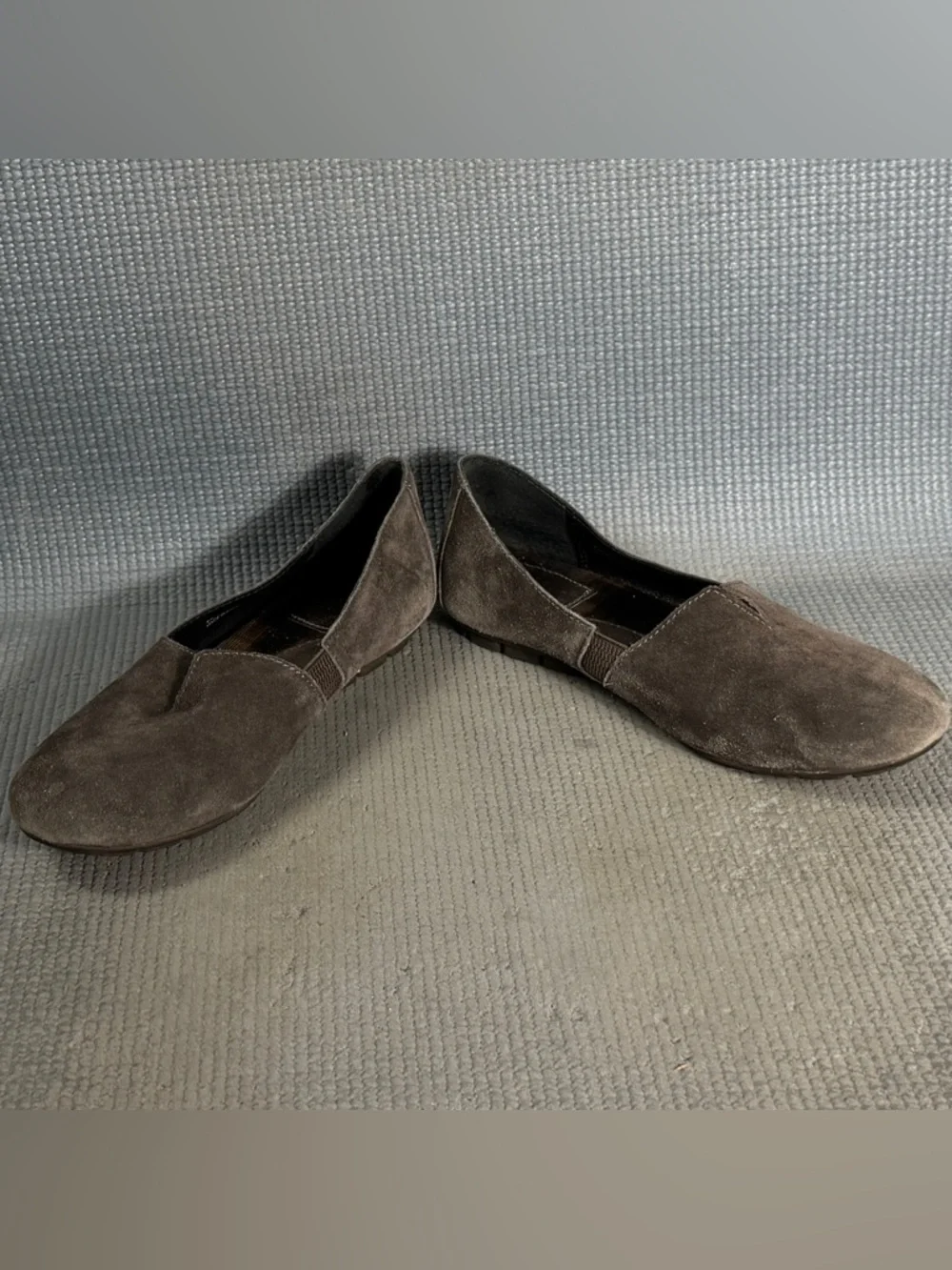 Born Sebra Gray‎ Suede Comfort Moccasin Flat Loafers Shoes Women’s Size 6